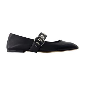 Uma Eyelet Ballerinas - Aeyde - Leather - Black